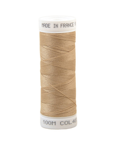 Fil à coudre polyester 100m made in France - champagne 407