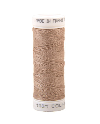 Fil à coudre polyester 100m made in France - beige chameau 449