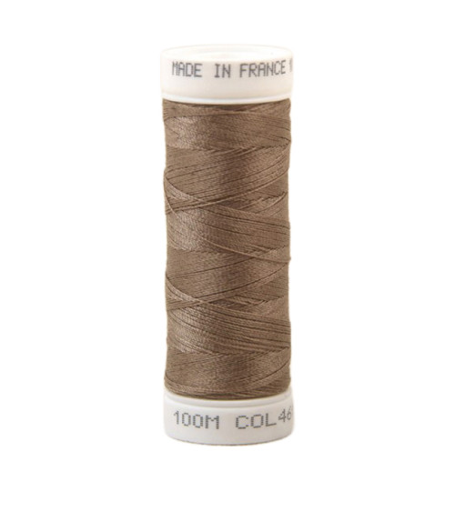 Fil à coudre polyester 100m made in France - marron teckel 461