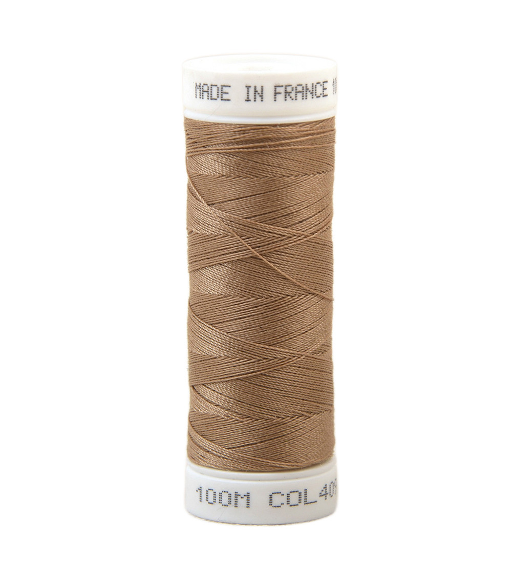 Fil à coudre polyester 100m made in France - chevreuil beige 409