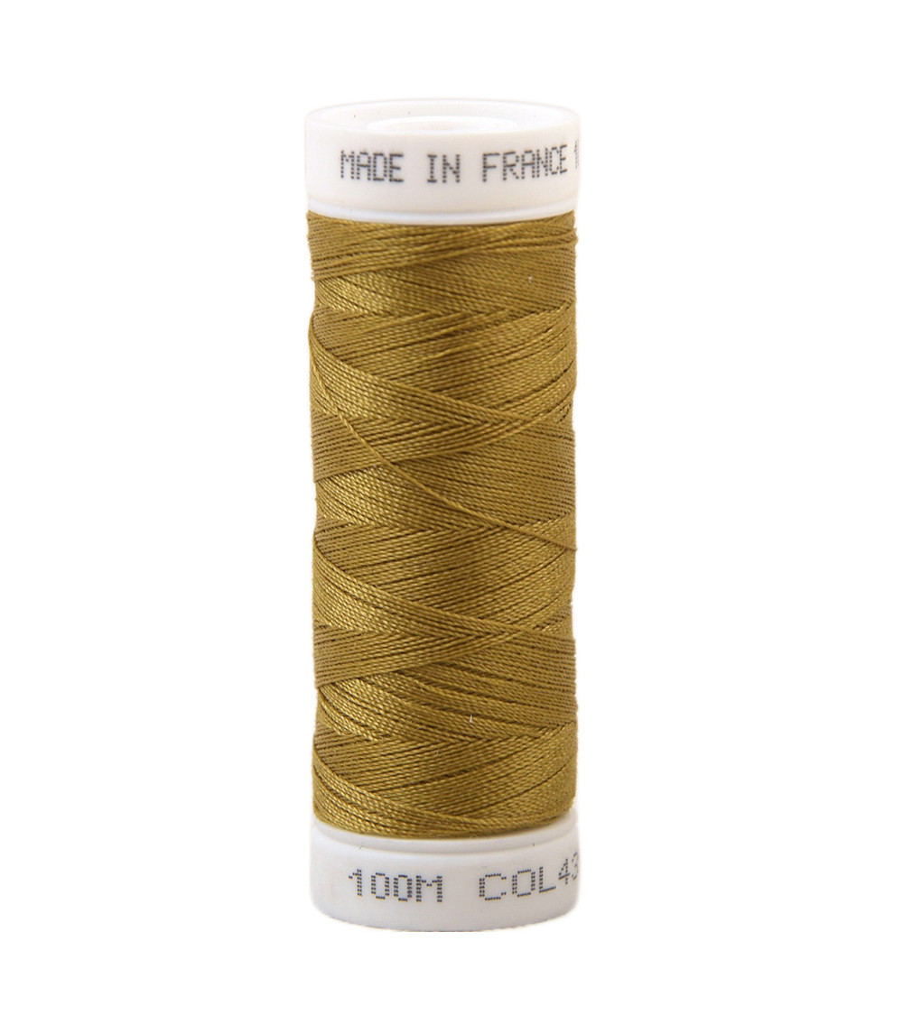 Polyester sewing thread 100m made in France - camel beige 435