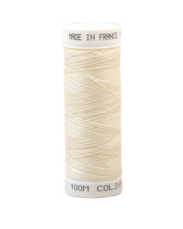 Polyester-Nähgarn 100 m, hergestellt in Frankreich – Ecru 399