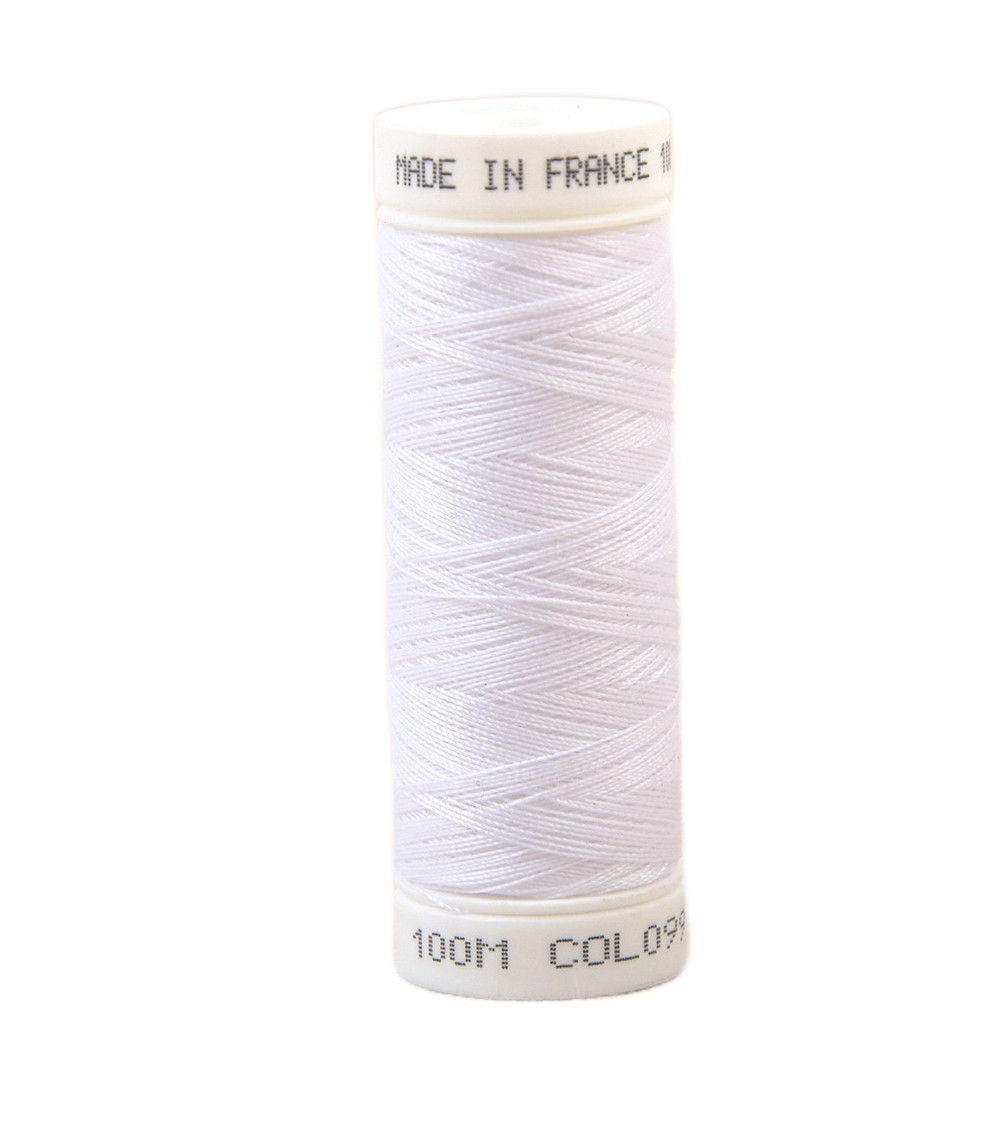 Fil à coudre polyester 100m made in France - blanc 99