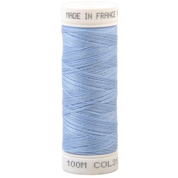 Fil à coudre polyester 100m made in France - bleu faience 313