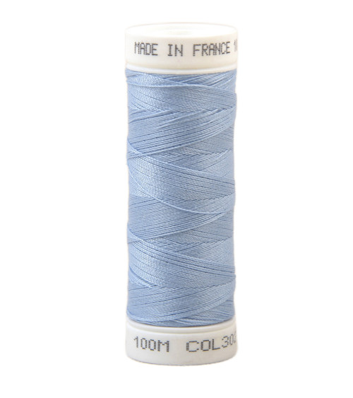 Fil à coudre polyester 100m made in France - bleu baby 302