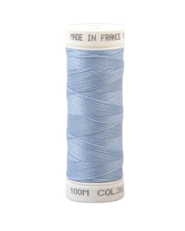 Polyester-Nähgarn 100 m, hergestellt in Frankreich – Babyblau 302