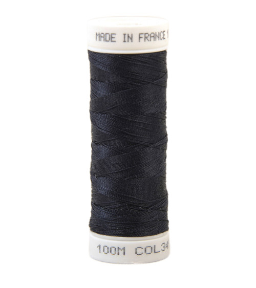 Fil à coudre polyester 100m made in France - bleu encre 349