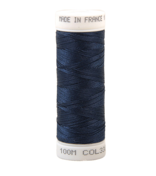 Fil à coudre polyester 100m made in France - bleu cyclone 338