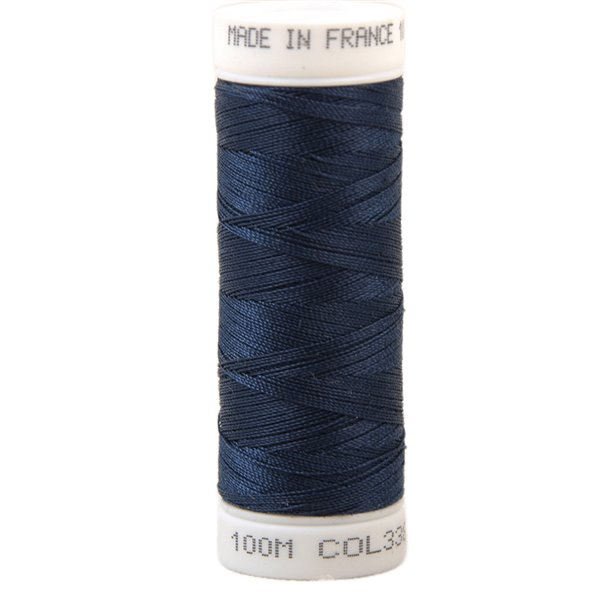 Fil à coudre polyester 100m made in France - bleu cyclone 338