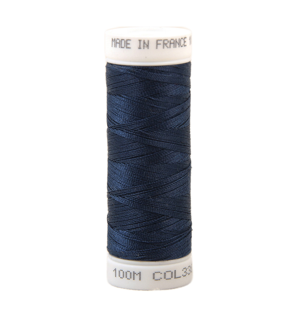 Fil à coudre polyester 100m made in France - bleu cyclone 338