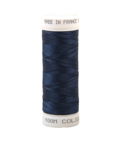 Fil à coudre polyester 100m made in France - bleu cyclone 338
