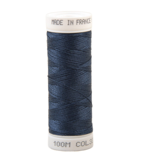 Fil à coudre polyester 100m made in France - bleu elysee 337