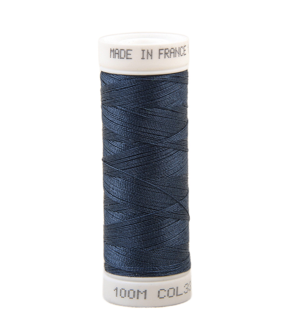 Hilo de coser de poliéster 100m fabricado en Francia - azul elysee 337