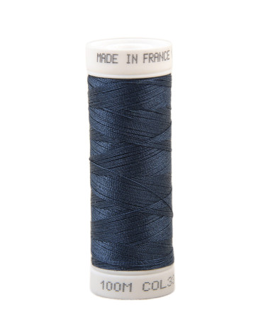 Fil à coudre polyester 100m made in France - bleu elysee 337