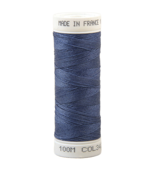 Polyester sewing thread 100m made in France - plumier blue 342