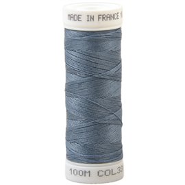 Fil à coudre polyester 100m made in France - gris bleu 331