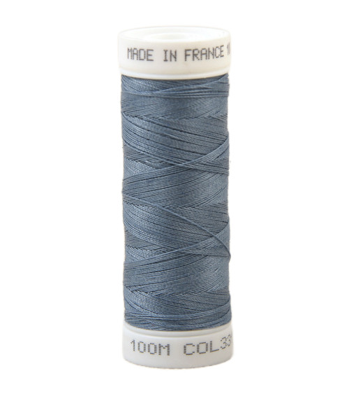 Fil à coudre polyester 100m made in France - gris bleu 331