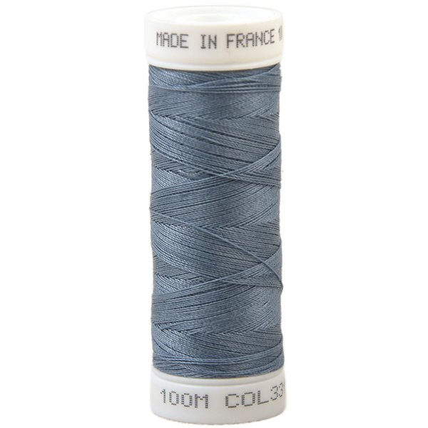 Fil à coudre polyester 100m made in France - gris bleu 331