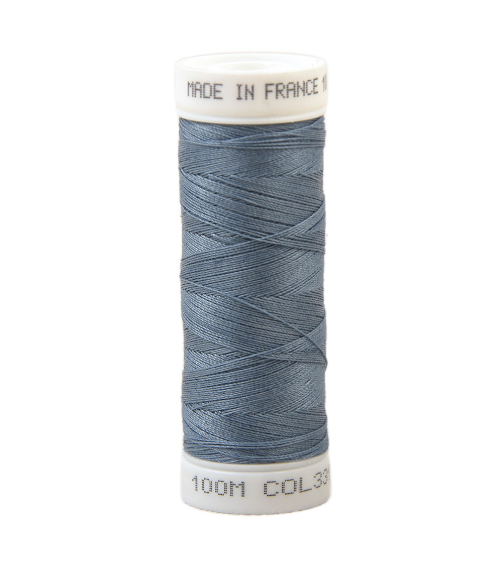 Fil à coudre polyester 100m made in France - gris bleu 331