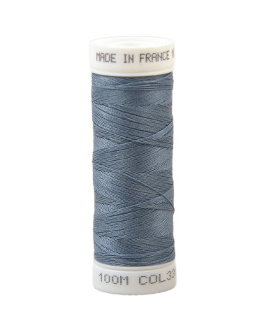 Fil à coudre polyester 100m made in France - gris bleu 331