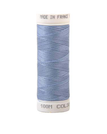 Hilo de coser de poliéster 100m fabricado en Francia - azul celeste 301
