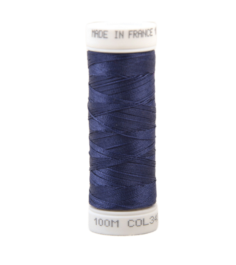 Hilo de coser de poliéster 100m fabricado en Francia - azul alpino 343