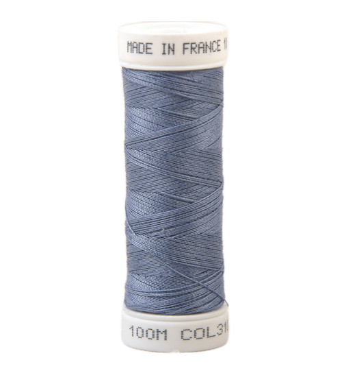 Fil à coudre polyester 100m made in France - bleu aconit 310