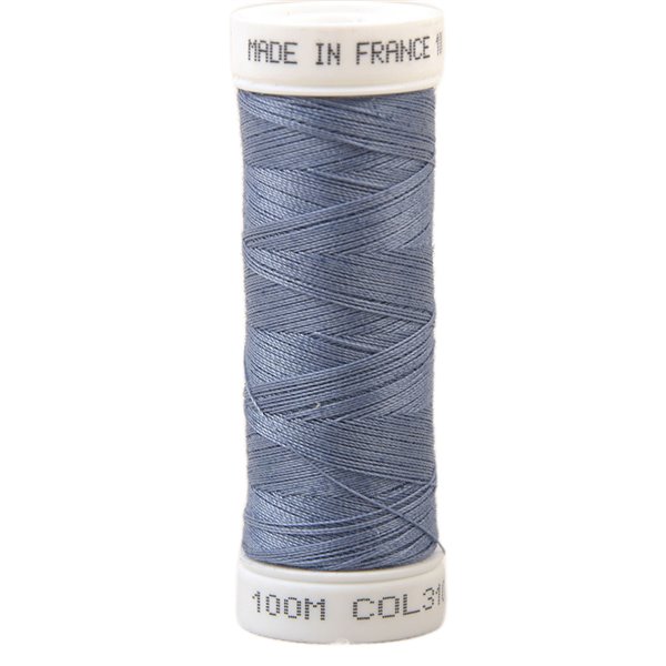 Fil à coudre polyester 100m made in France - bleu aconit 310