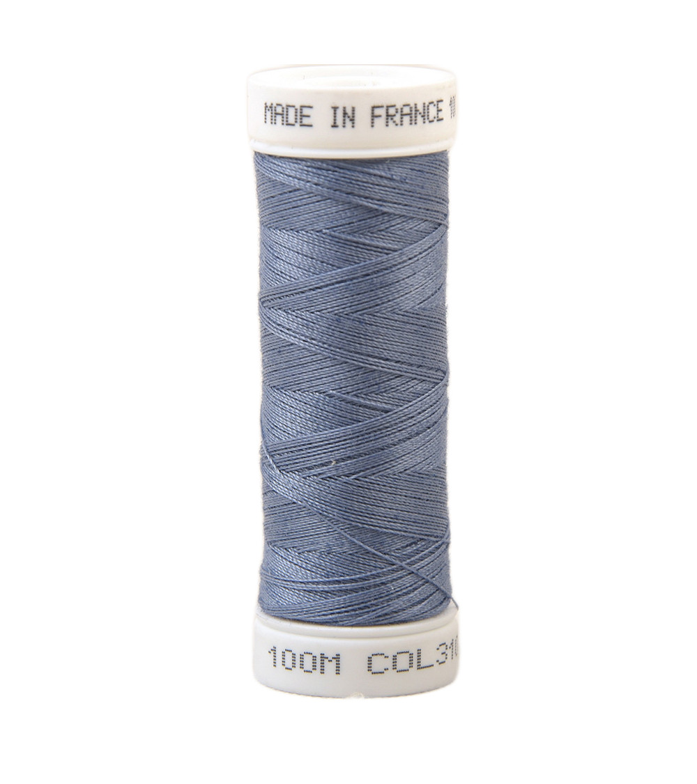 Hilo de coser de poliéster 100m fabricado en Francia - azul acónito 310