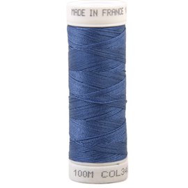 Fil à coudre polyester 100m made in France - bleu eloi 348