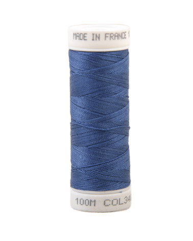 Polyester sewing thread 100m made in France - eloi blue 348