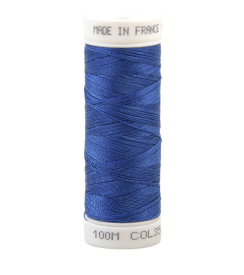 Fil à coudre polyester 100m made in France - bleu bresse 352