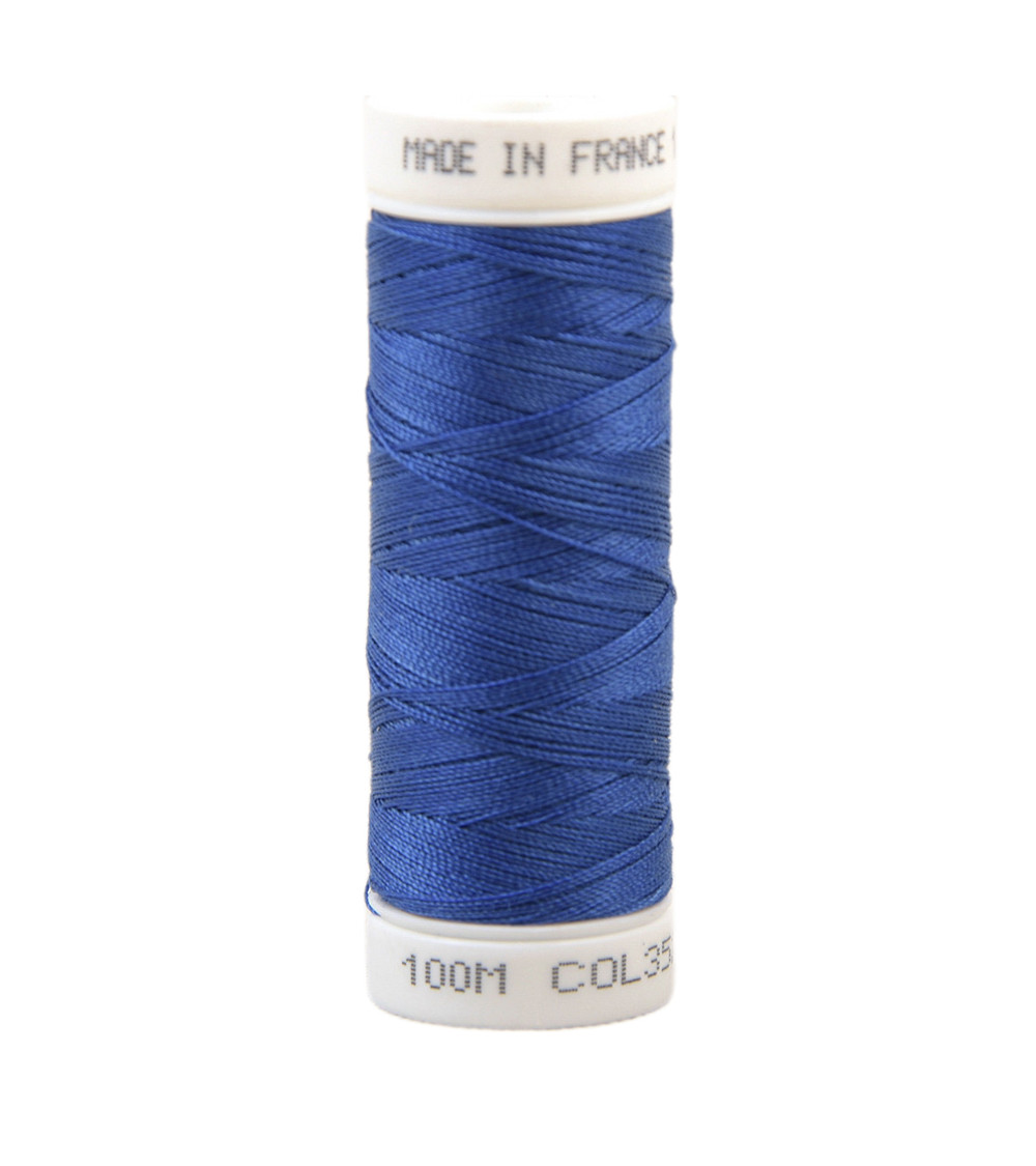 Hilo de coser de poliéster 100m fabricado en Francia - Bresse azul 352