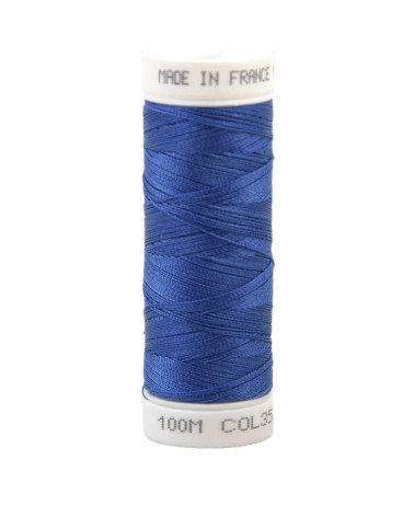 Polyester-Nähgarn 100 m, hergestellt in Frankreich – Bresseblau 352
