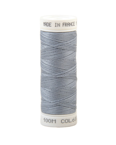 Hilo de coser de poliéster 100m fabricado en Francia - azul peltre 607