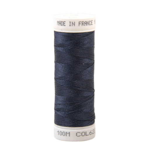 Fil à coudre polyester 100m made in France - bleu dolmen 622