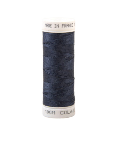 Fil à coudre polyester 100m made in France - bleu dolmen 622