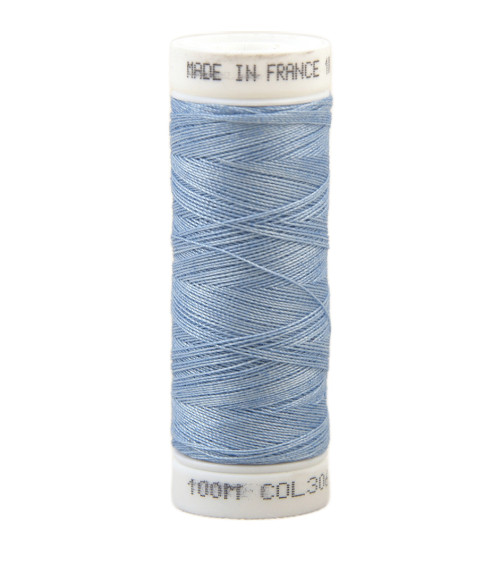 Fil à coudre polyester 100m made in France - bleu torrent 306