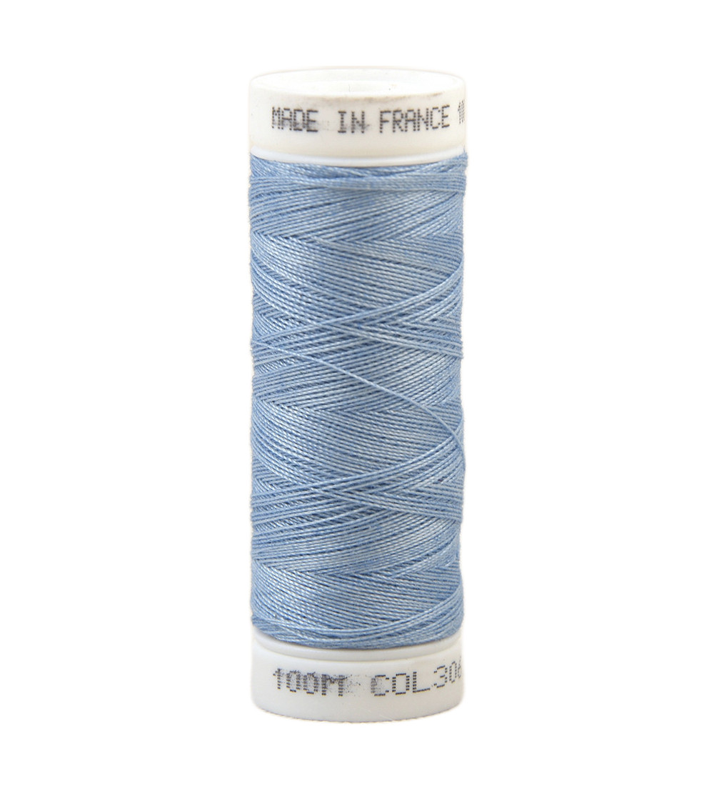 Fil à coudre polyester 100m made in France - bleu torrent 306