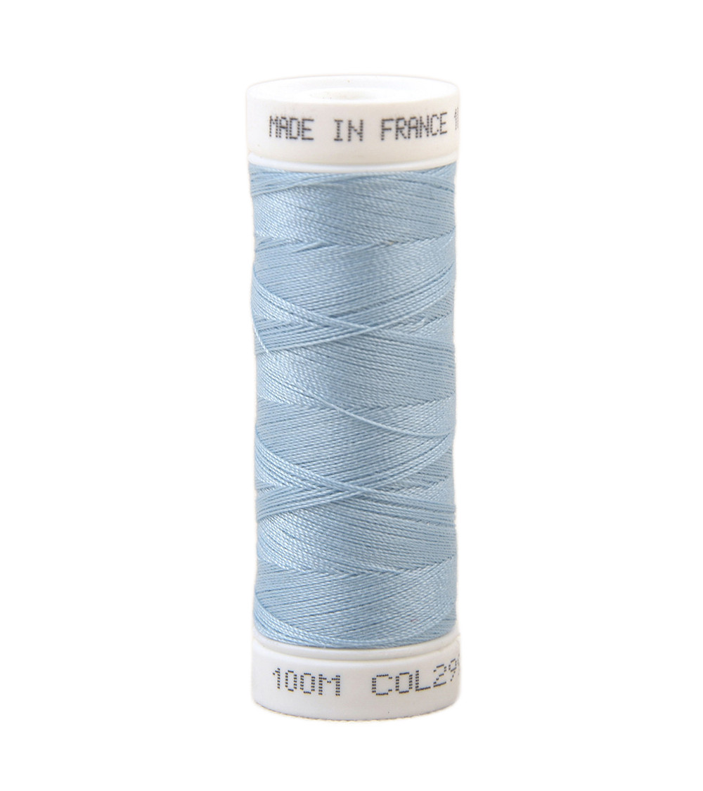 Polyester-Nähgarn 100 m, hergestellt in Frankreich – lineares Blau 299