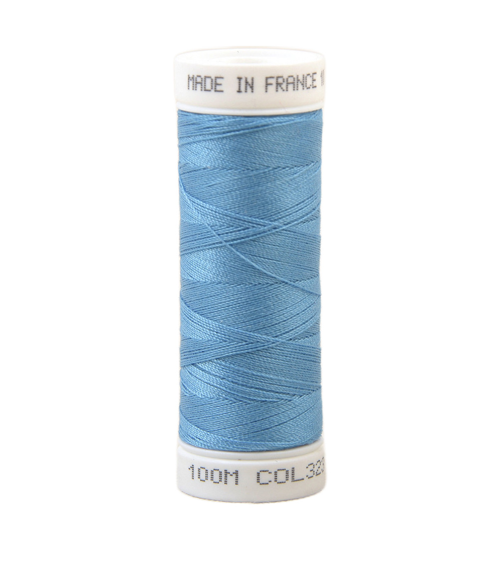 Fil à coudre polyester 100m made in France - bleu lagune 323