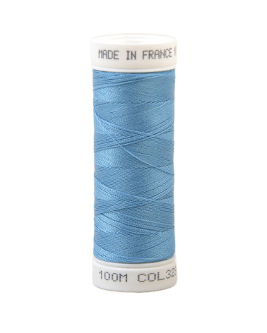 Fil à coudre polyester 100m made in France - bleu lagune 323