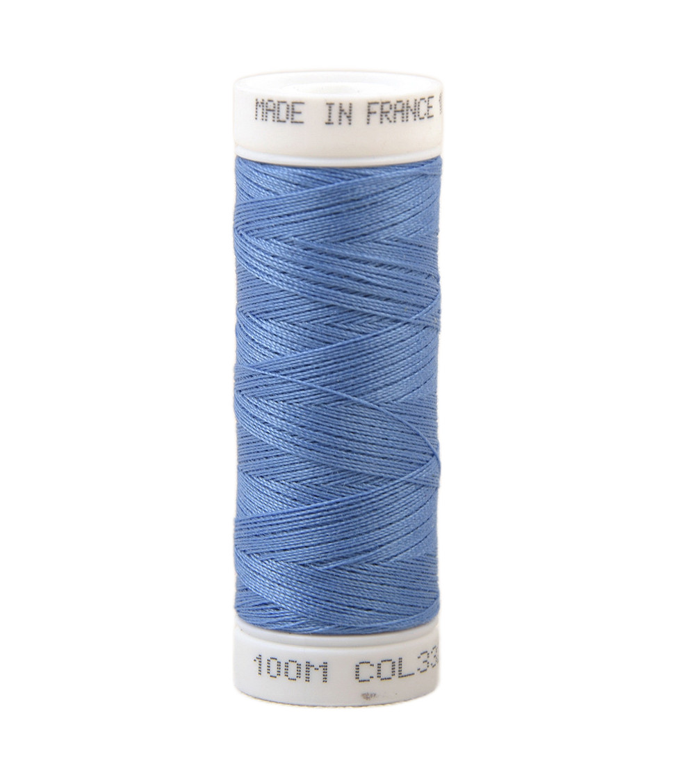 Hilo de coser de poliéster 100m fabricado en Francia - azul groenlandia 332
