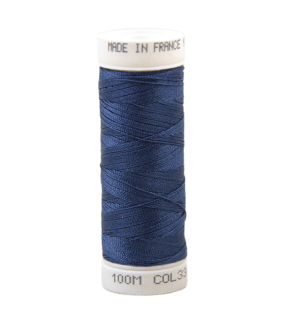 Hilo de coser de poliéster 100m fabricado en Francia - azul real 336