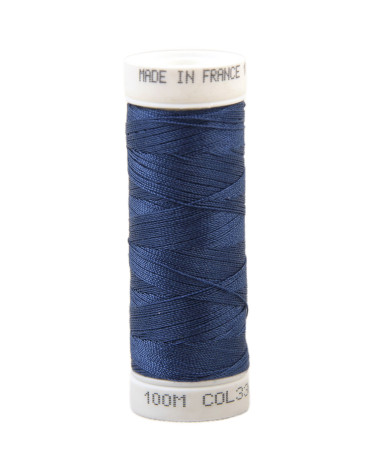 Hilo de coser de poliéster 100m fabricado en Francia - azul real 336