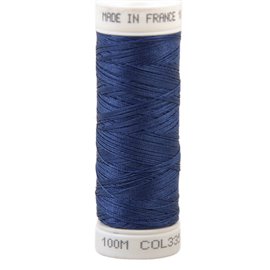 Fil à coudre polyester 100m made in France - bleu roy 335