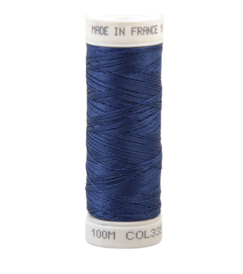 Fil à coudre polyester 100m made in France - bleu roy 335