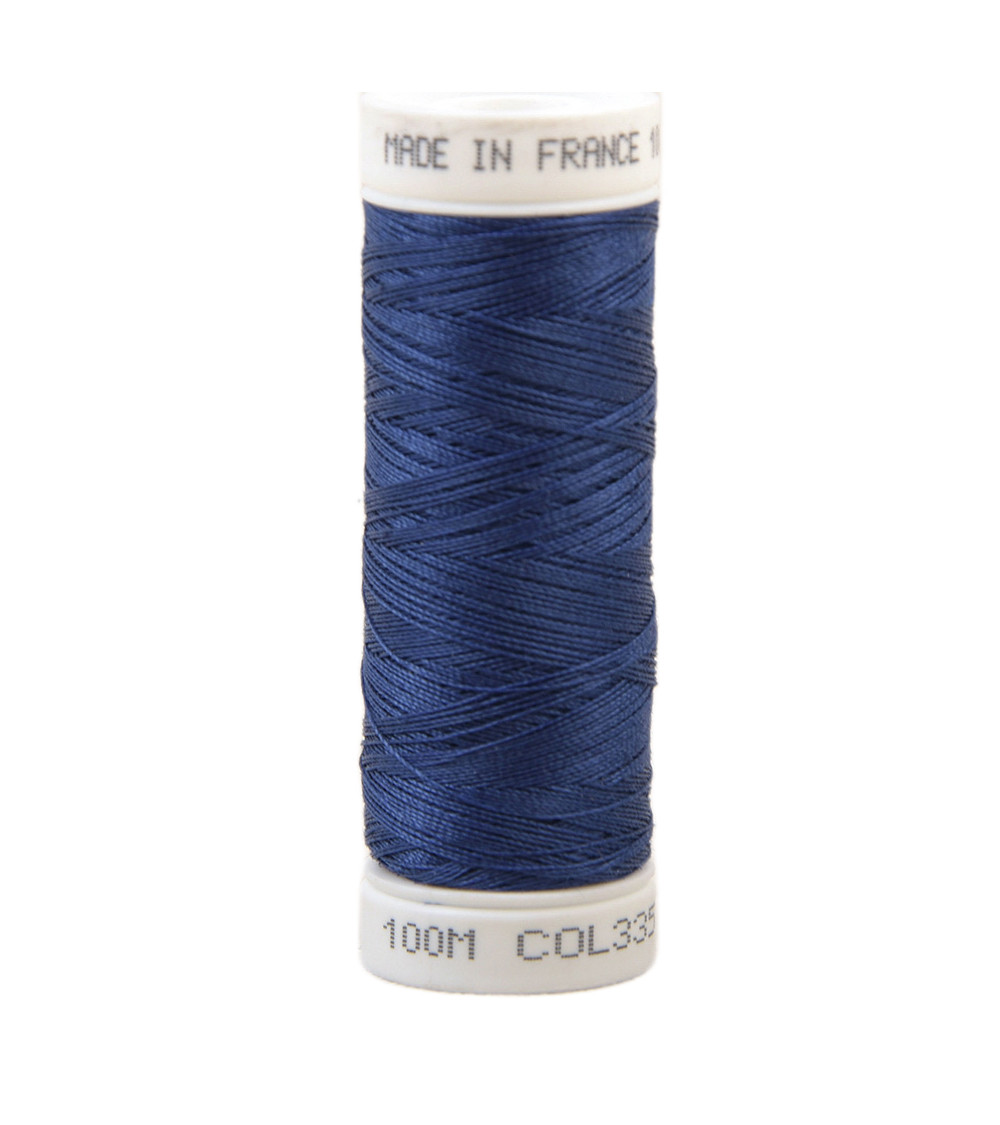 Hilo de coser de poliéster 100m fabricado en Francia - azul real 335