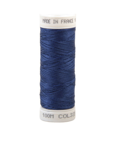 Hilo de coser de poliéster 100m fabricado en Francia - azul real 335