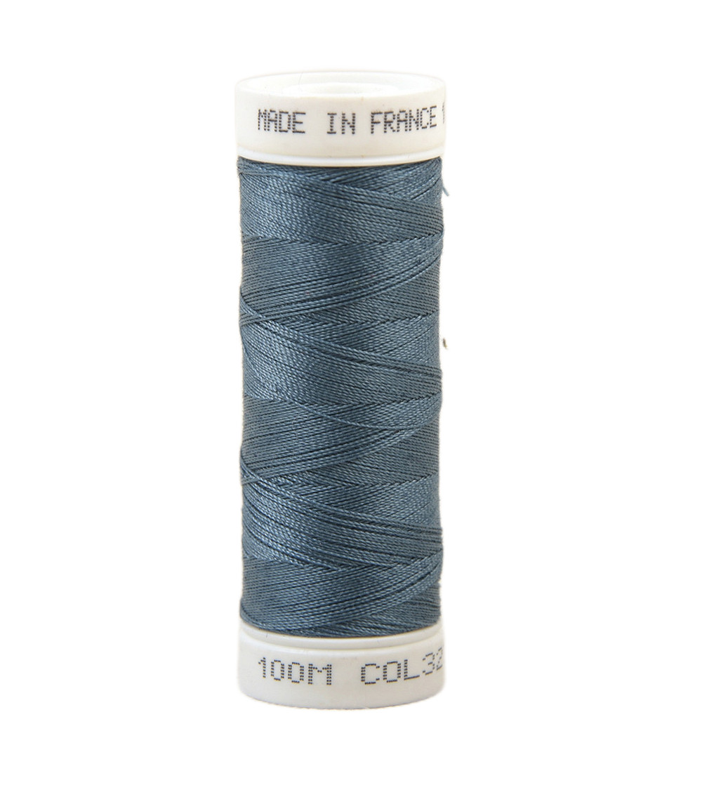 Hilo de coser de poliéster 100m fabricado en Francia - Azul noruego 327